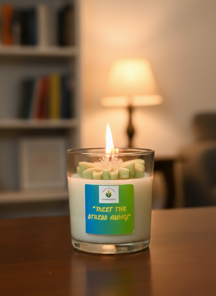 melt the stress away raat ki rani candle