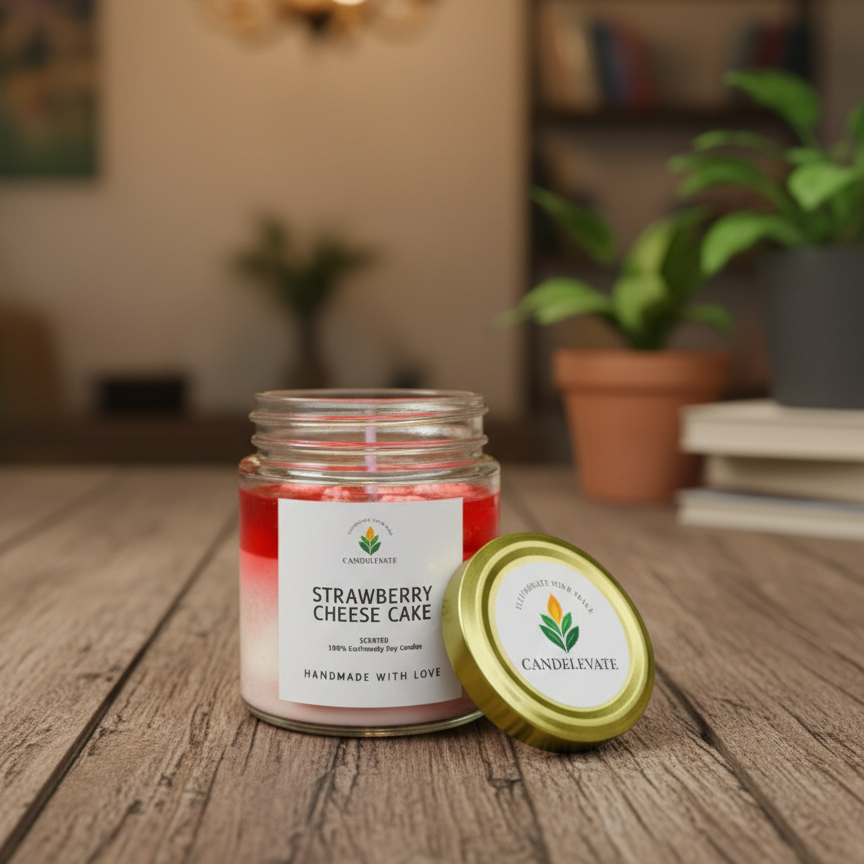 strawberry cheesecake candle