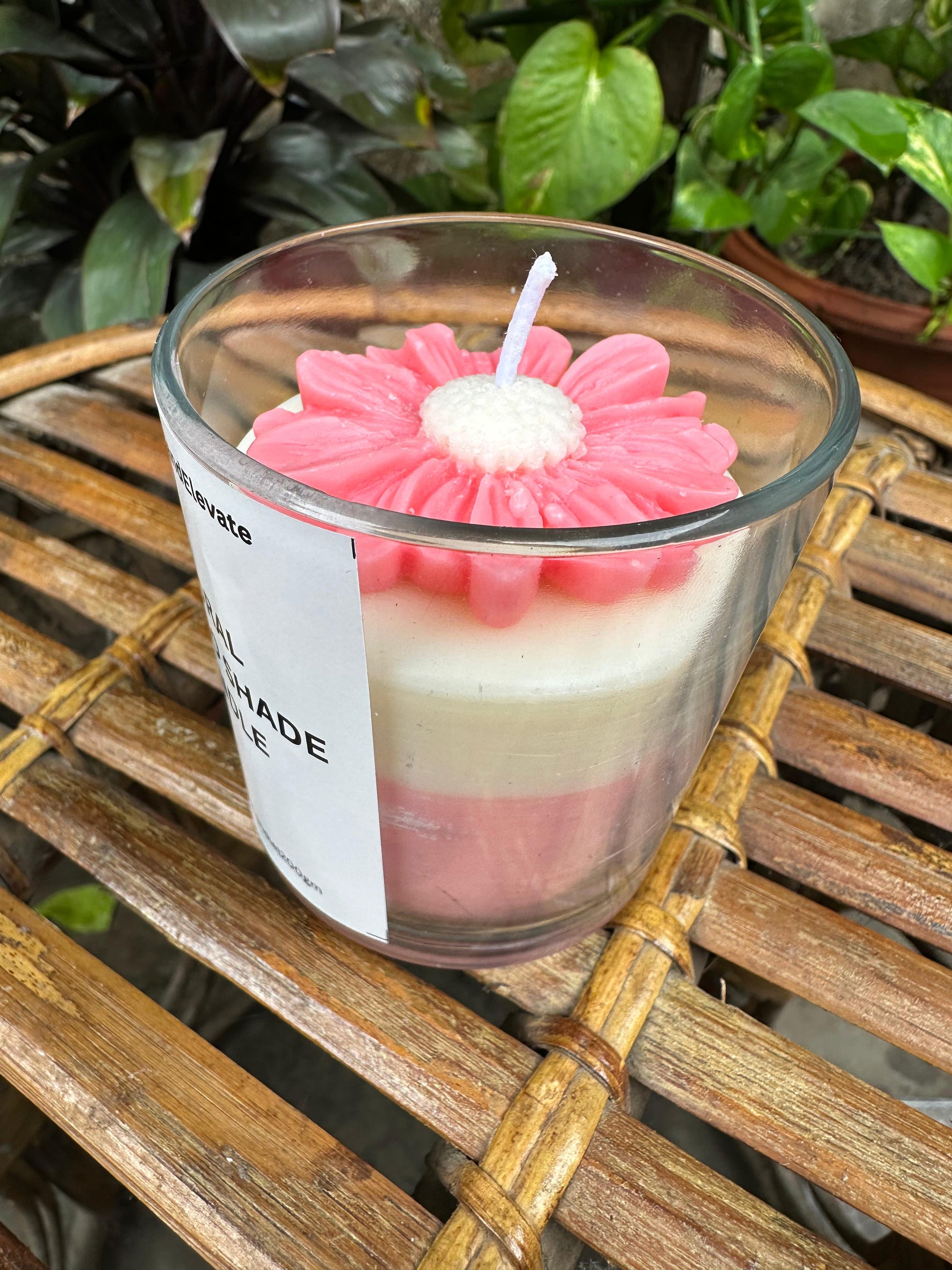 Floral Two Shade Candle/ premium soy wax luxury candle India