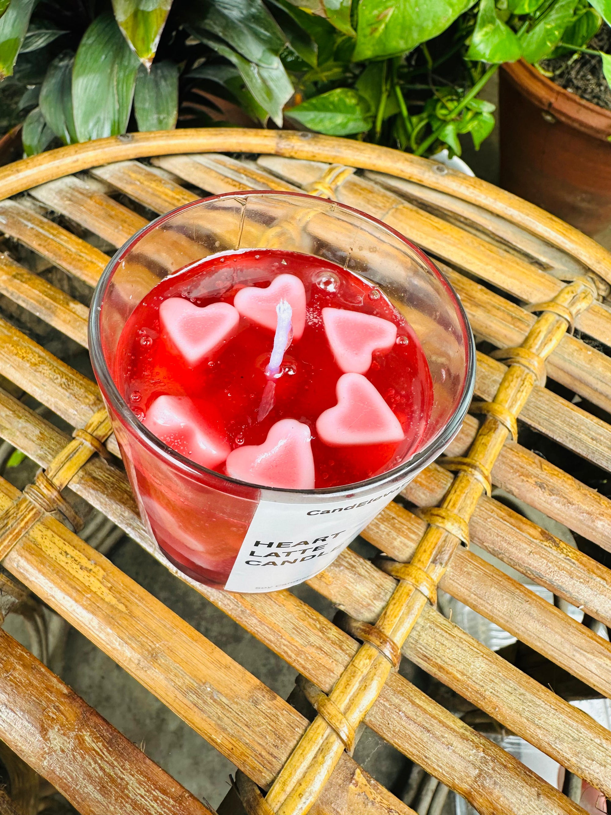 heart latte candle candelevate